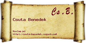 Csuta Benedek névjegykártya